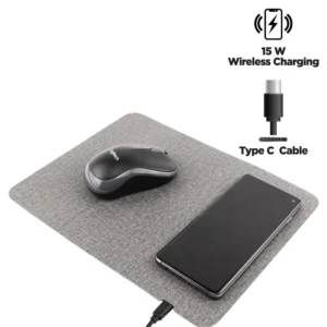 Fast Wireless Charging Mousepad in 15W, Foldable Design Type-C