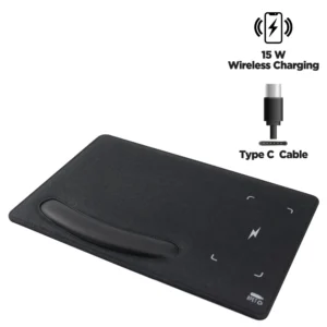 RPET Wireless Charging Mousepads 15W and Type-C